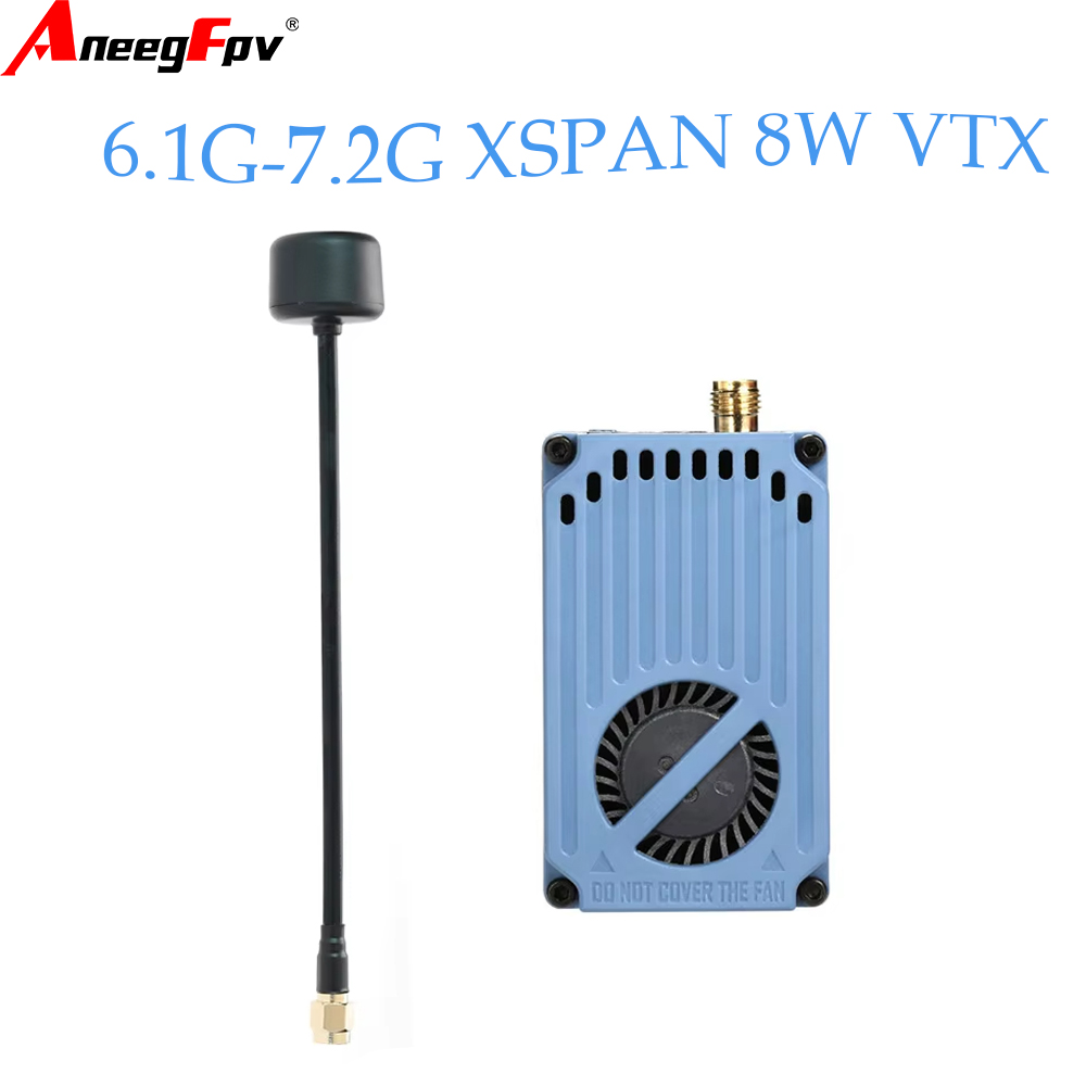 Fpv Drone Vtx - RUSHFPV 6.1‑7.2G 8W X61728 VTXビデオ送信モジュール、円偏波アンテナ付き、長距離FPV RCドローンアクセサリー用