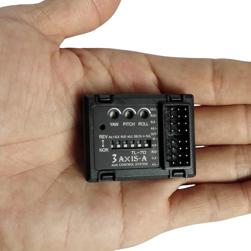 Fpv Drone Receiver - 3軸ジャイロフライトコントローラーTL70オートバランススタビライザー、RC固定翼機、デルタ翼、Vテール、FPVドローン、ヘリコプター用