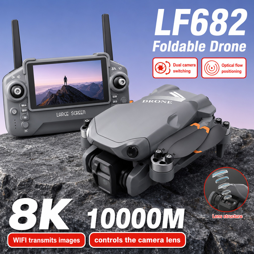 Fpv Drone Charger - 空撮写真 LF682 ドローン 8K HD デュアルカメラ