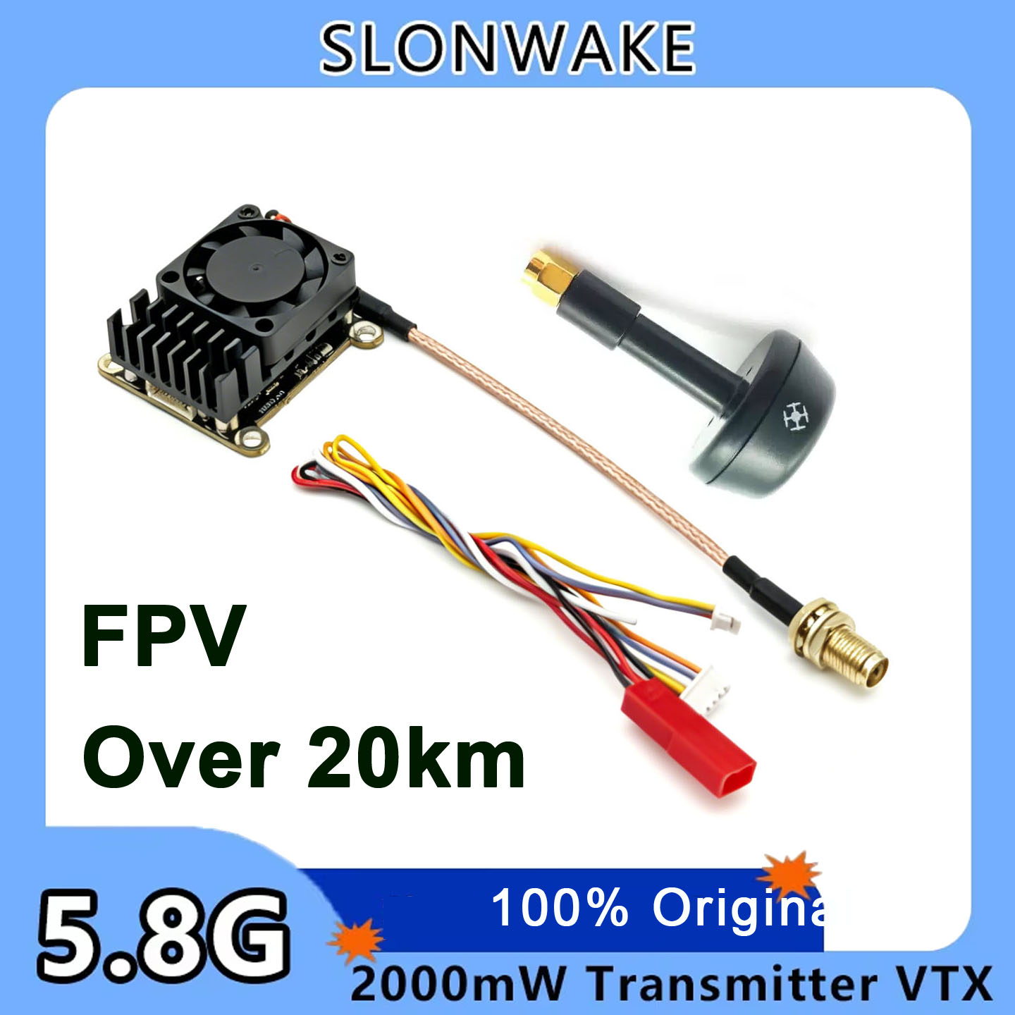 Fpv Drone Vtx - 新しいアップグレード版 5.8Ghz 2W 調整可能なFPV VTX ワイヤレス画像ビデオ送信機