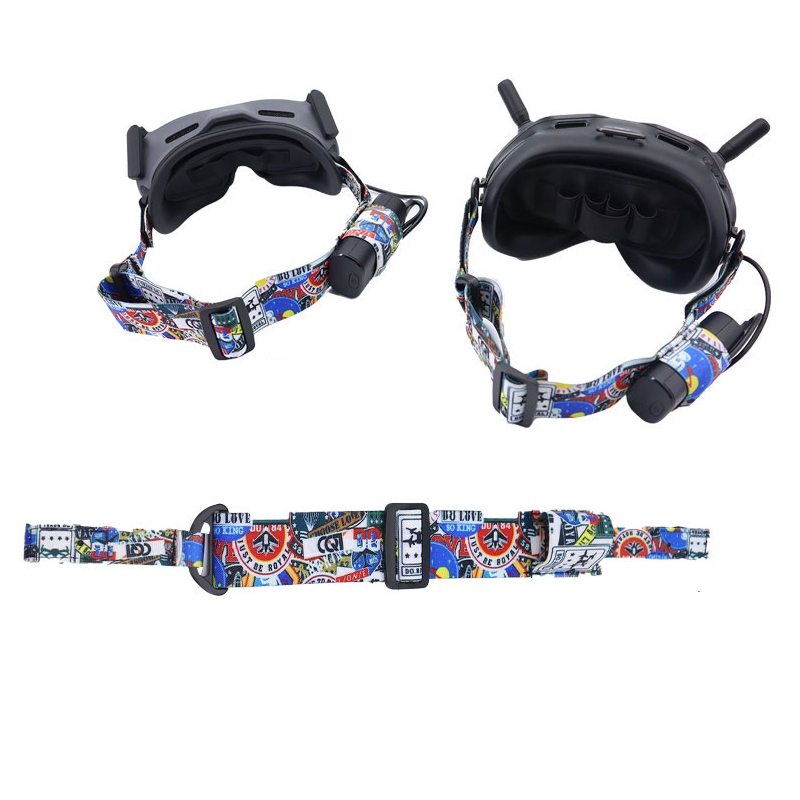 Fpv Drone Goggles - ジゴーグル用の伸縮性ストラップ付きヘッドバンド、2/fpvメガネv2、アクセサリー