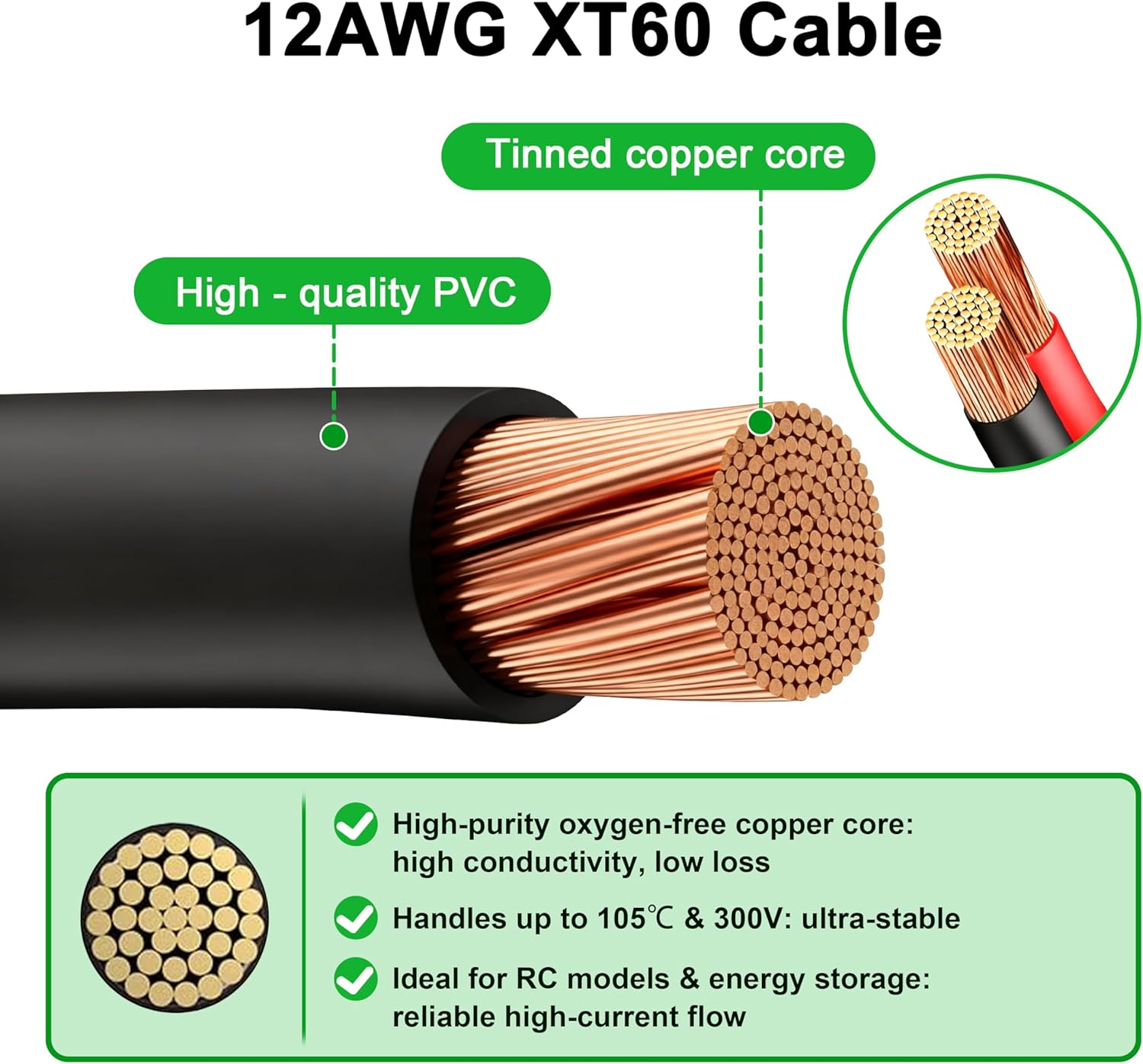 JMUYTOP 3FT 12AWG XT60 パネルマウント - Fpv Drone Charger のレビューと価格